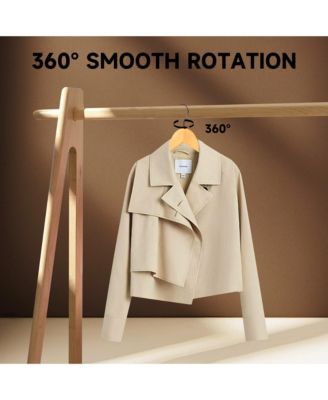BP4U Premium Wooden Clothes Hangers, Solid Wood Coat Shirt Top Hangers for Jackets, Shirts, Dresses, Blouse, Overcoat, Tank top