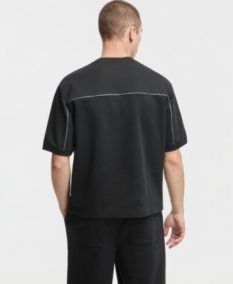 Men's Relaxed-Fit Piped Interlock T-Shirt