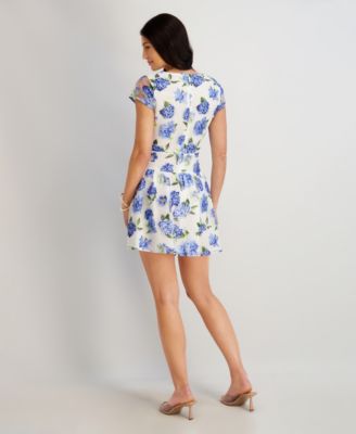 Women's Embroidered Crew Neck Dress