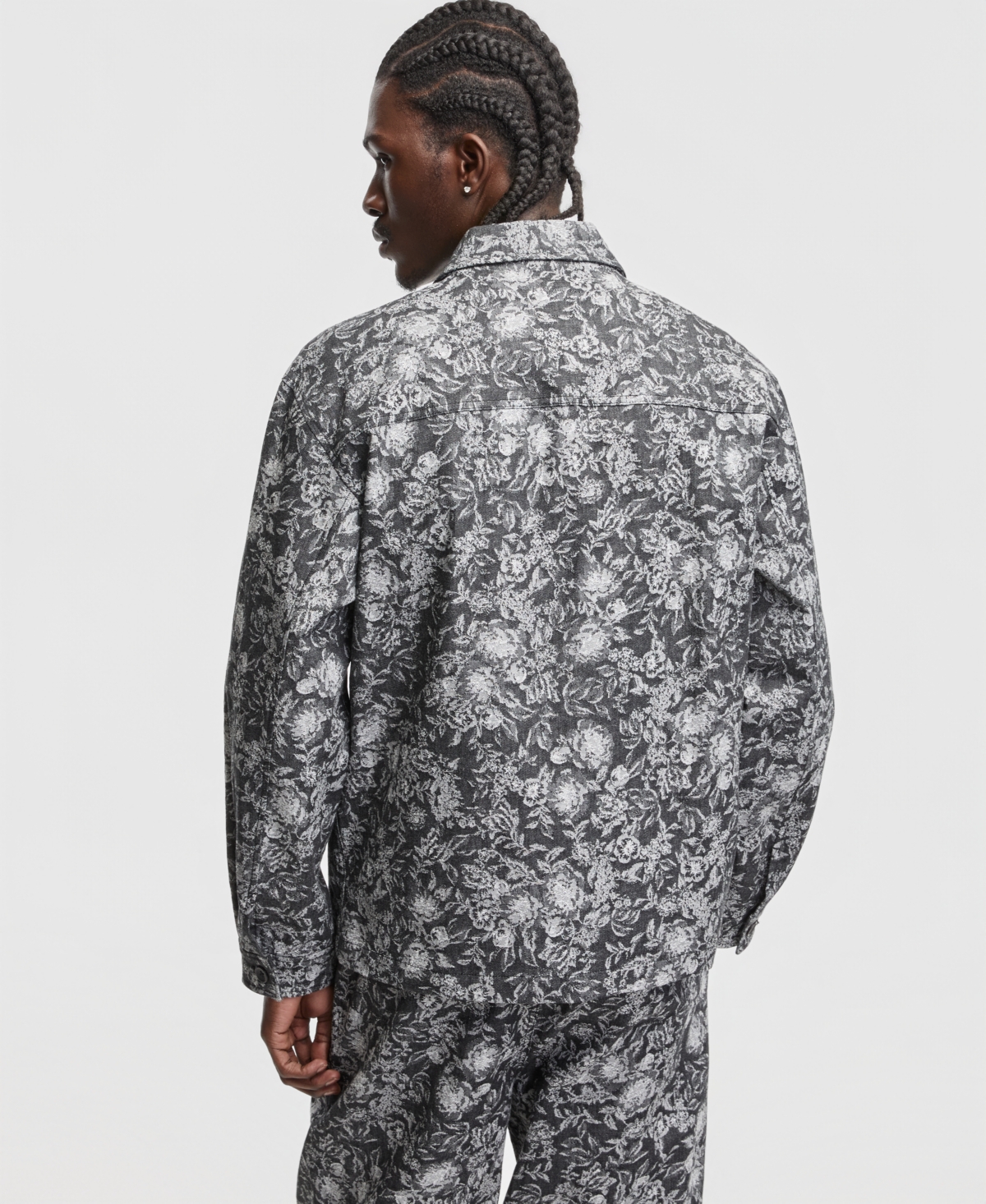 Mode of One Men's Relaxed-Fit Floral Overshirt, Macy's Exclusive