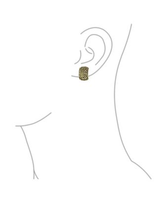 Fashion Speckle Hammered Leopard Half Hoop Clip On Earrings Matte Silver Gold Plated For Non Pierced Ears