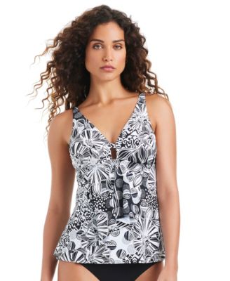 Women's Deep V-Neck Tankini Top