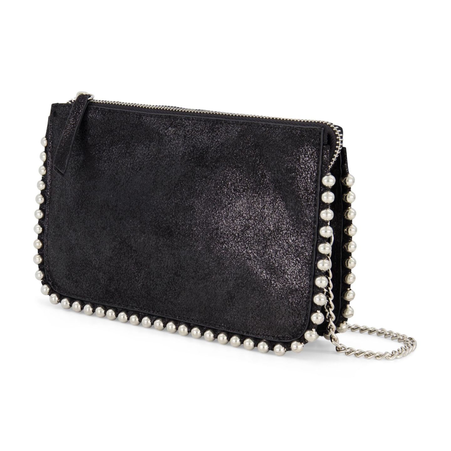 Женские кошельки ELLE Collection Silver Trimmed Wallet On Chain Clutches Bag, цвет: Чёрный — фото 3