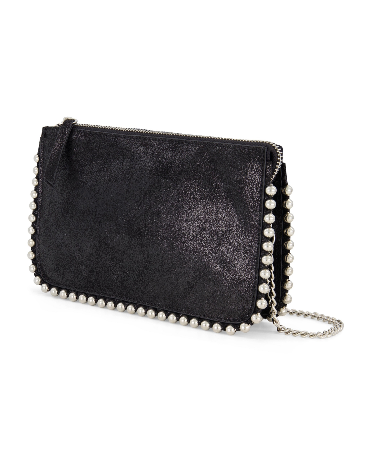 Elle Collection Silver Trimmed Wallet On Chain Clutches Bag