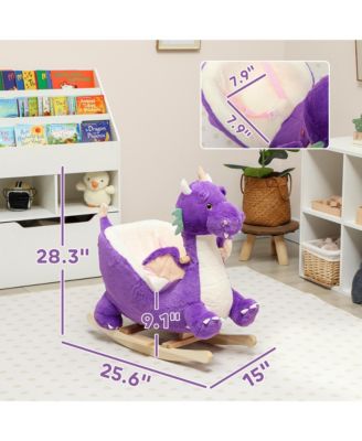 Baby Rocking Horse, Ride Dragon with Realistic Dragon Roar,