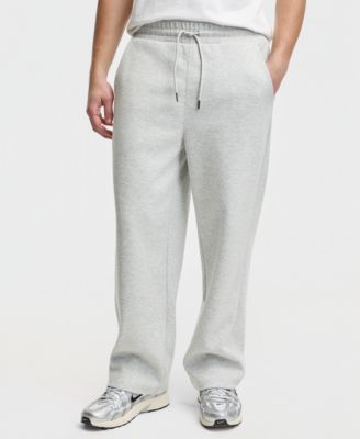 Men's Straight-Fit Heathered Wide Sweatpants