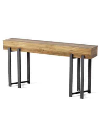 63-Inch Console Table for Entryway, Industrial Behind Couch Table with Black Metal Frame, Minimalist Sofa Table for Living Room