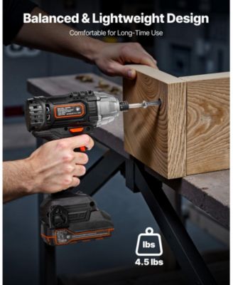 20V Cordless 1/4" Impact Driver Kit, 2800 RPM Max, Powerful Motor, Battery & Charger, 10 Bits, LED Work Light