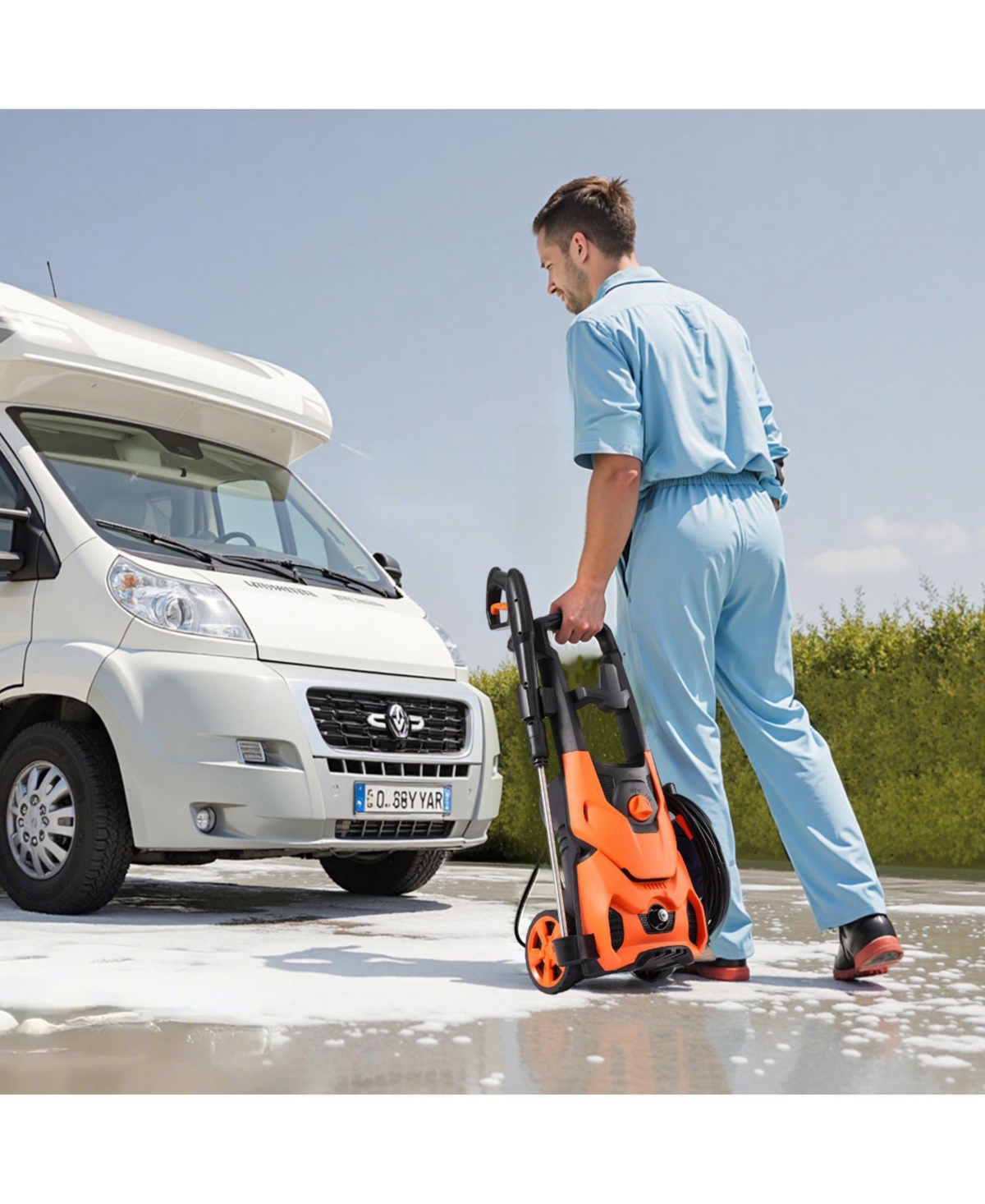 Mecale Electric Pressure Washer, 4200 Psi Max, 2.8 Gpm, 4 Quick-Connect Nozzles, Foam Cannon, High Power Cleaning Machine