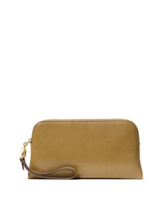 Halo Glazed Leather Wristlet