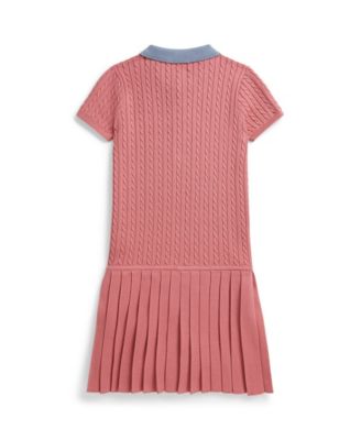 Girls' 7-16 Mini-Cable Sweater Dress