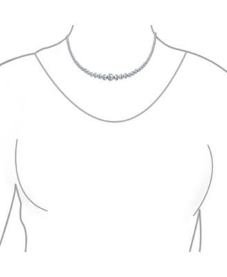 Traditional Classic Shinny Polished .925 Sterling Silver Graduated Round Lightweight Bead Ball Strand Necklace 16 Inch Hand Strung