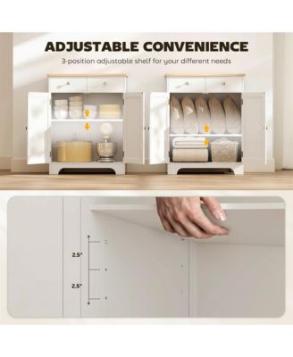 Buffet Cabinet, Bar Cabinet with 2 Drawers,