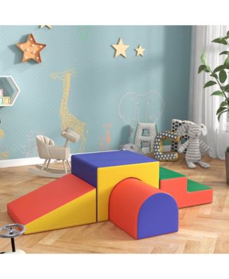 Soozier 4 Piece Climb and Crawl Activity Play Set Soft Secure Foam Playset