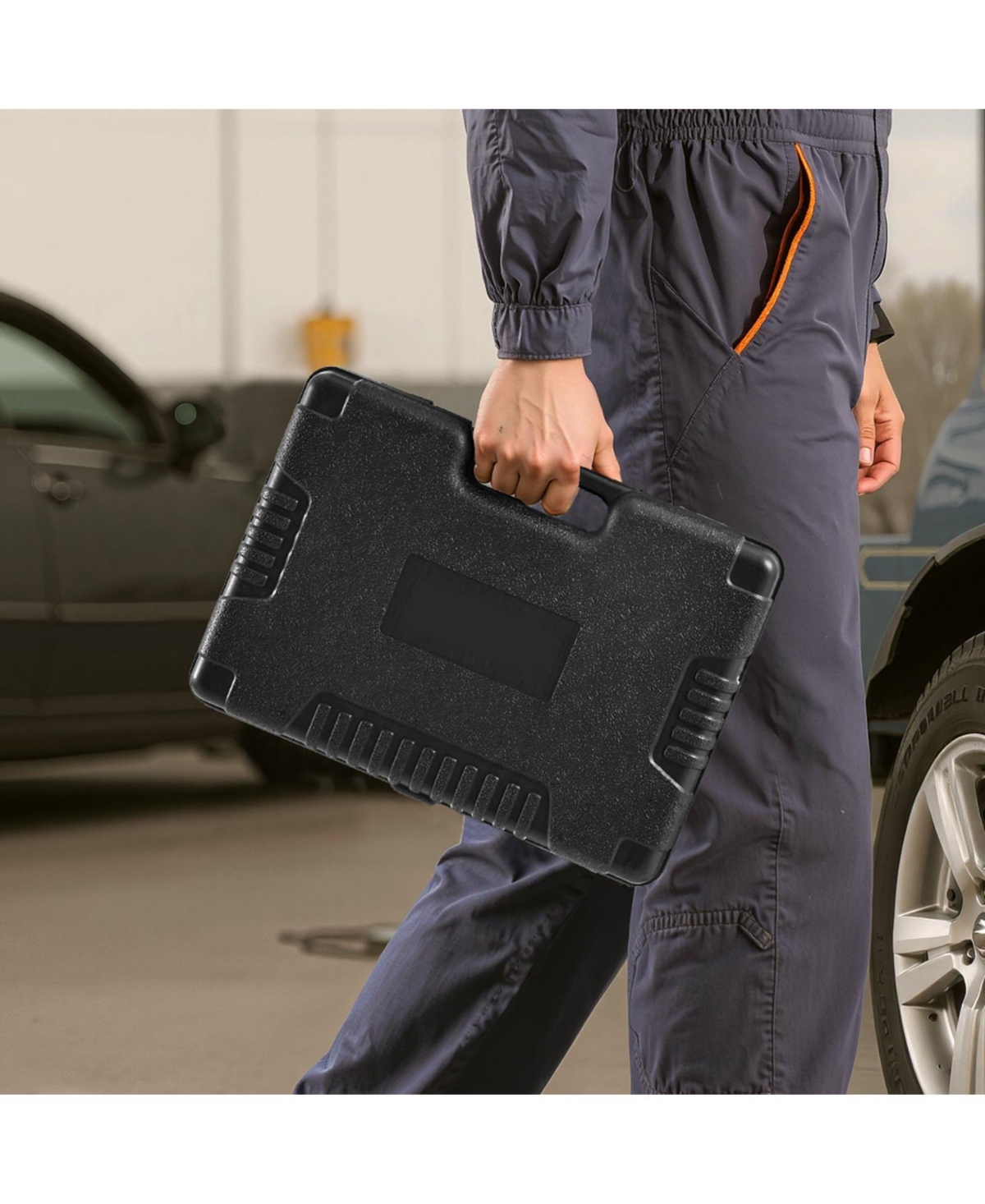 Mecale 69-Piece Socket & Ratchet Set, 1/4" & 3/8" Drive Sae & Metric, Deep & Standard, Accessories, Storage Case