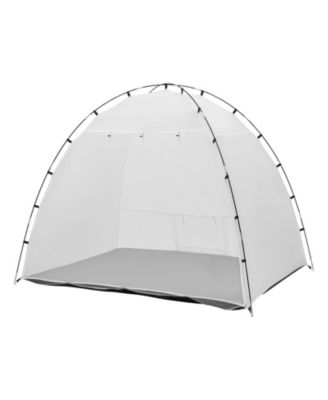 Portable Paint Booth Tent, 91.7 x 67.7 x 74.8 in, Built-in Floor, Mesh Screen, Oxford Spray Shelter