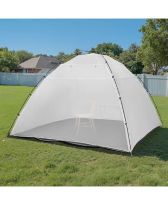 Portable Paint Booth Tent, 116.14 x 114.96 x 79.53 in, Built-in Floor, Mesh Screen, Oxford Spray Shelter