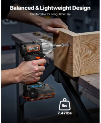 20V Brushless 1/4" Impact Driver Kit, 2800 RPM Max, Battery & Charger, 20 Bits, LED Work Light, Cordless Impact Driver