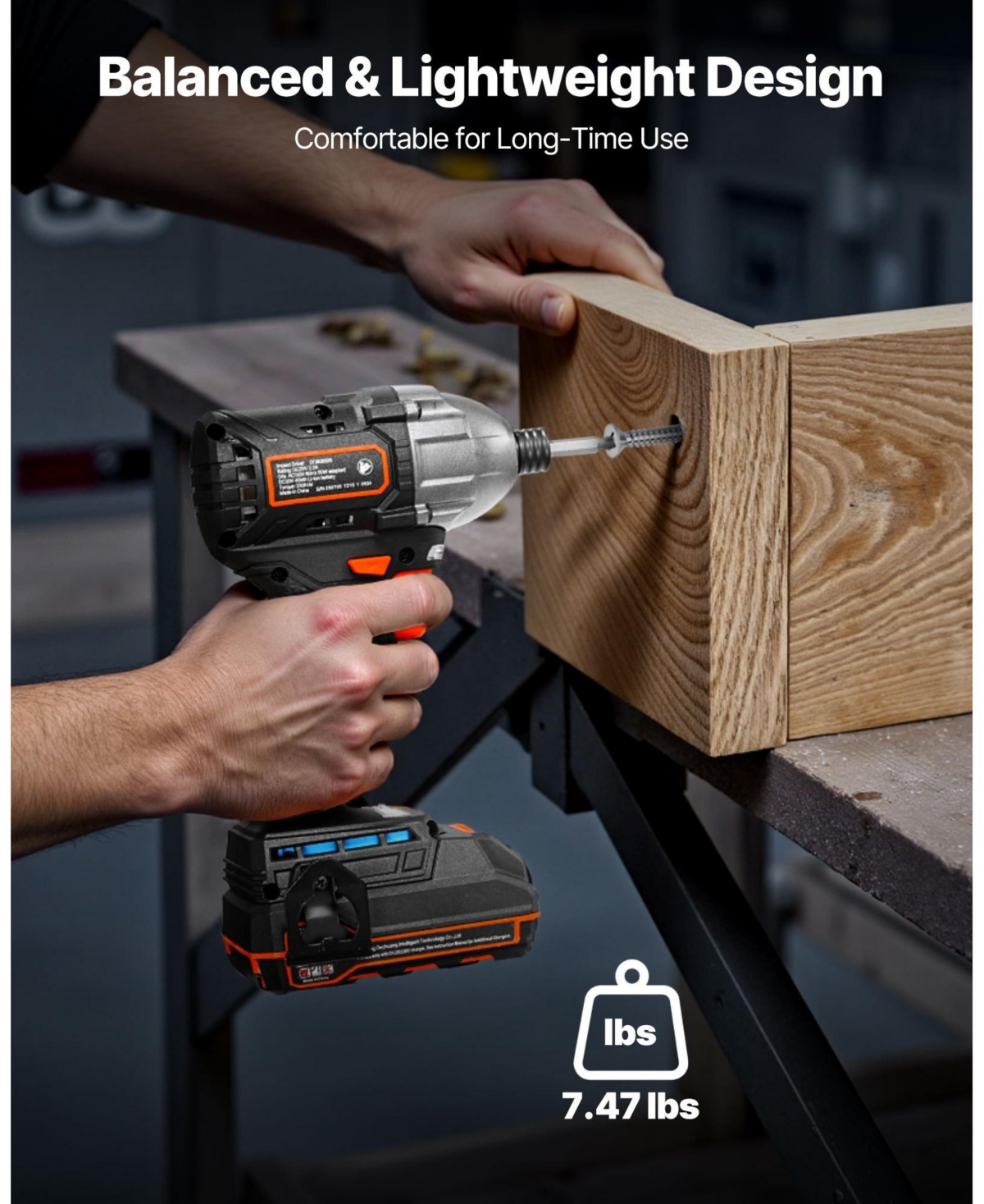 Mecale 20V Brushless 1/4" Impact Driver Kit, 2800 Rpm Max, Battery & Charger, 20 Bits, Led Work Light, Cordless Impact Driver