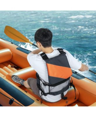 Life Vest for Watersports (PFD), Waterproof Nylon, 96N Buoyancy, Life Jacket for Fishing Kayaking Surfing, Men and Women, Size L