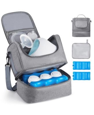 Breast Pump Bag with Ice Pack, Fits S1/S2, Storage for Pump Accessories & Breastmilk, Portable Carrying Case for Travel