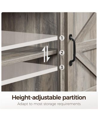 Farmhouse TV Stand – 3-Layer Storage Shelf – Rustic Entertainment Center for Living Room, Fits TVs with Stylish Open Shelving