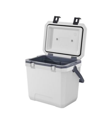 38 QT Portable Hard Cooler with Ice Retention, Heavy-Duty Handles and Cup Holder, Insulated Hard Cooler for Long Trips