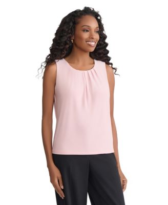 Women's Pleat Front Crewneck Top