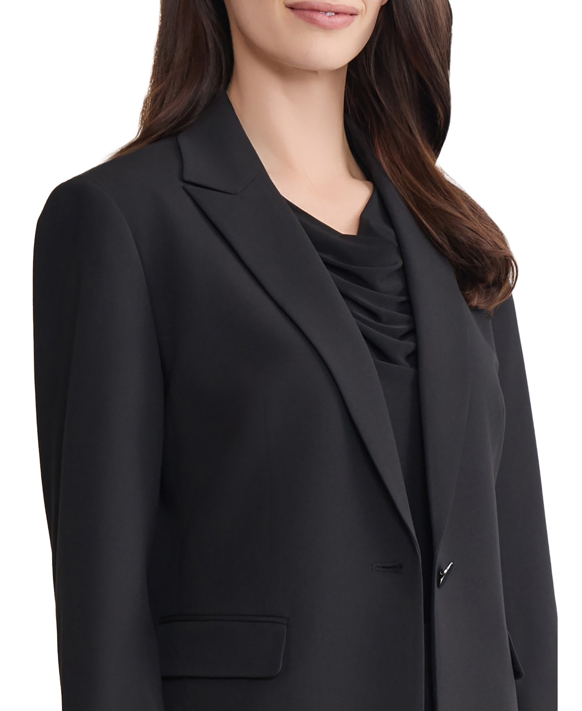 Jones New York Women's Peak Lapel Collared Jacket