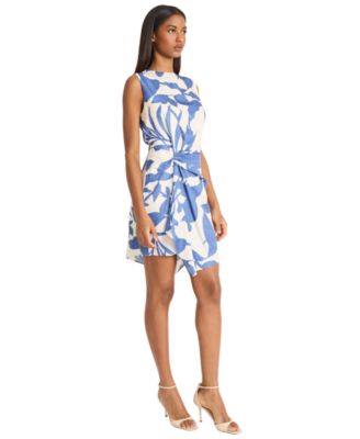 Women's Crew Neck Asymmetrical Mini Dress