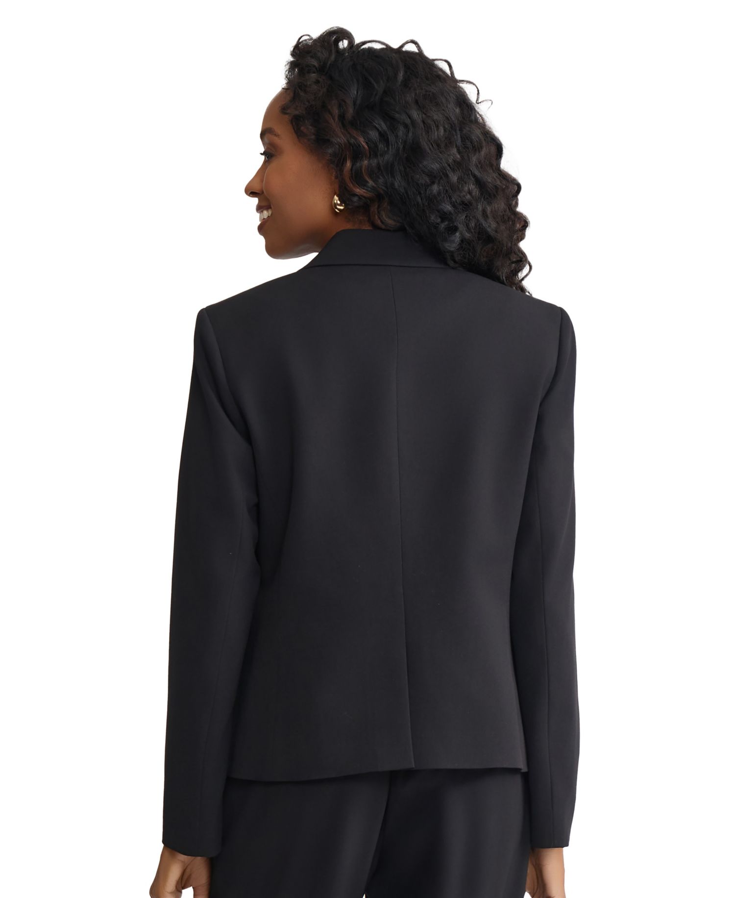 Women's Notch Collar Two Button Stretch Blazer