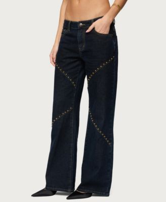 Women's Charla Stud Low Rise Baggy Jeans