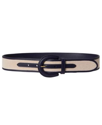 Lauren Ralph Lauren - Canvas Crescent Buckle Belt