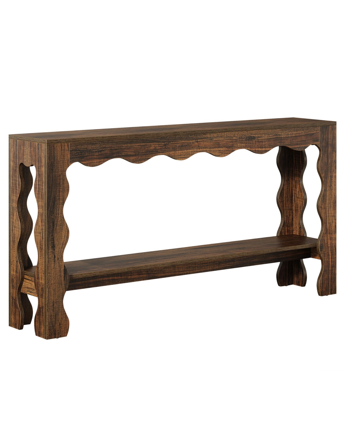 Tribesigns 63" Narrow Long Entryway Table, 2-Tier Modern Farmhouse Entry Table