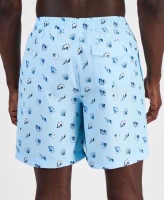 Men's Shell Coral Printed 7" Swim Trunks