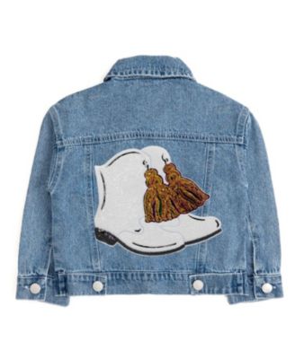 Toddler Girls Mardi Boots Sequin Patch Denim Jacket