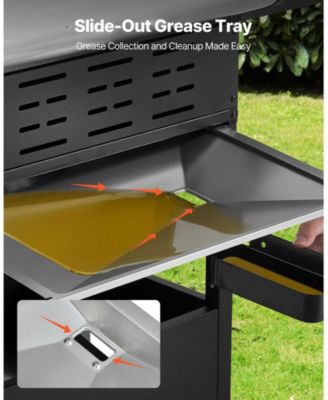 4-Burner Propane Gas Grill with Side Burner