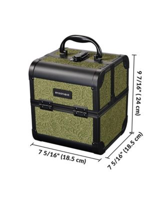 Makeup Train Case Trolley w/ Cube Case Cosmetic Organizer Rococo