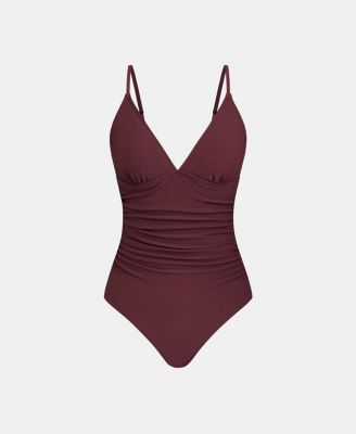 Women's Escaping Wine Tummy Control One-Piece