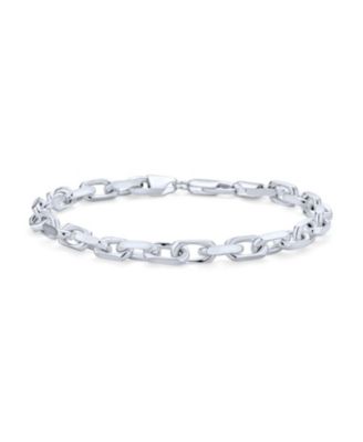 Solid Heavy .925 Sterling Silver Forzata Nautical Anchor Chain Link Bracelet Made In Italy 8.5 Inch