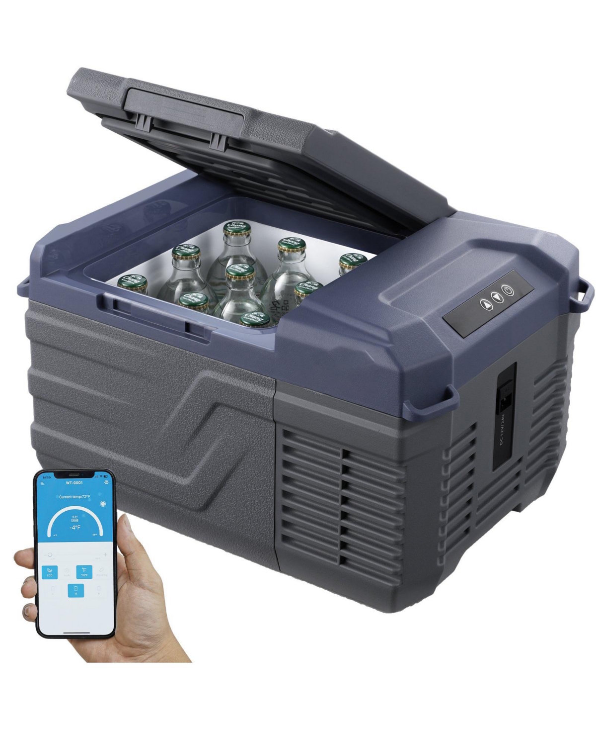 Mecale 9L Single Zone Car Refrigerator Freezer, -4°F to 68°F, 12/24V Dc & 100-240V Ac, Portable Compressor Cooler