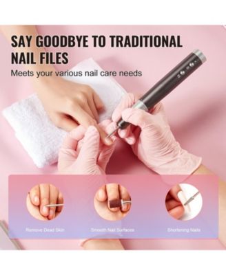 Cordless Nail Drill, 30,000RPM Variable Speed Rechargeable Nail E-File, Portable Manicure Tool with 50 Sanding Bands