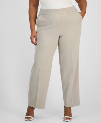 Plus Size High Rise Pull-On Pants