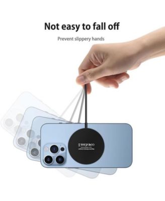 Magnetic 15W Wireless Charger, Round Ultra-thin Alloy with Type-C Cable, Magsafe Charging Pad, 15W Fast for iPhone 16/15/14/13/12 Series (Black)