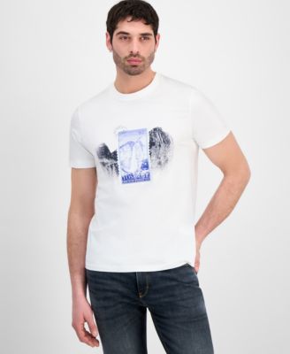 Hugo by Men's Yosemite Postal Stamp Graphic Print T-Shirt
