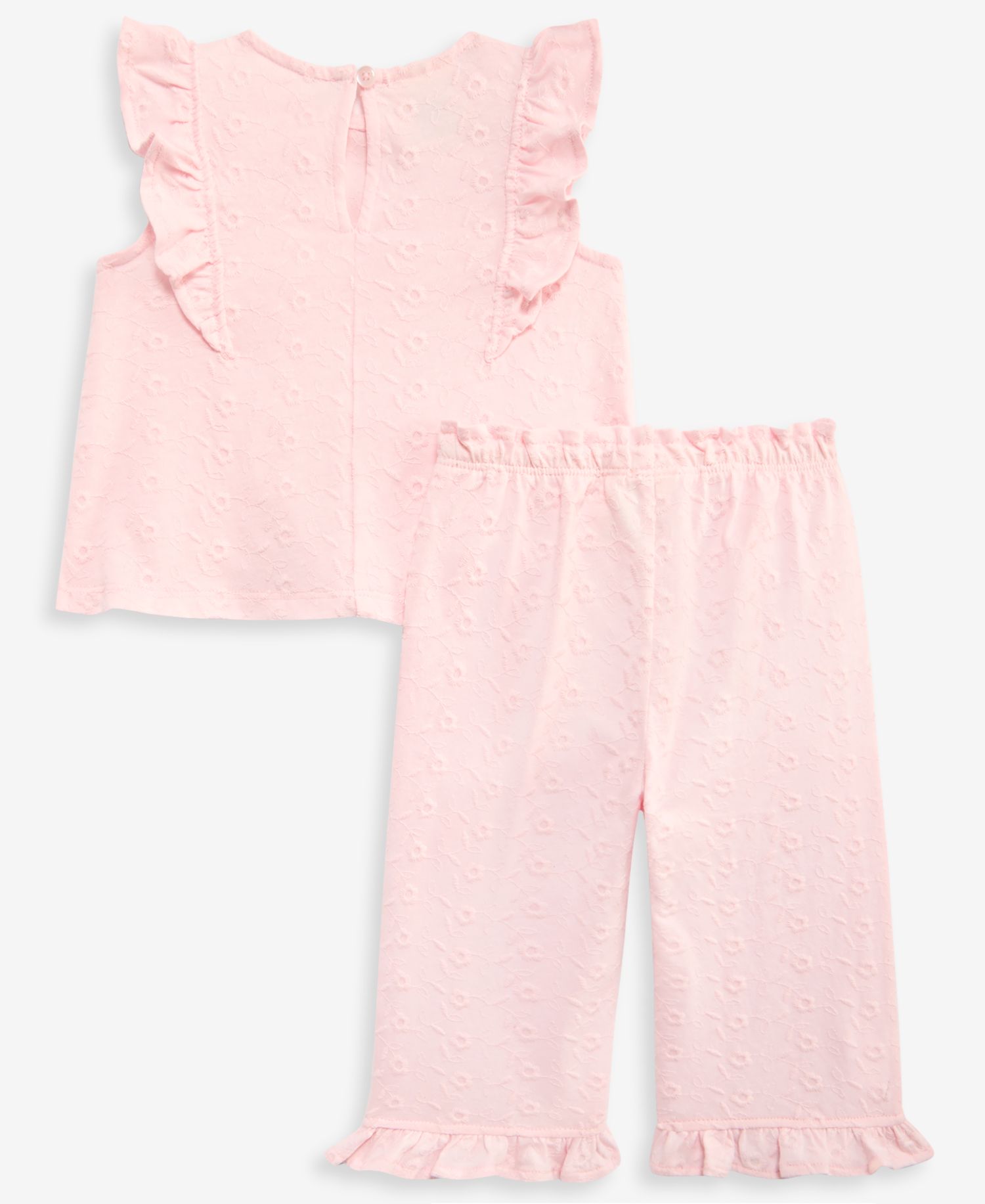 Baby Girls' Embroidered Eyelet Top and Pants, 2-Piece Set