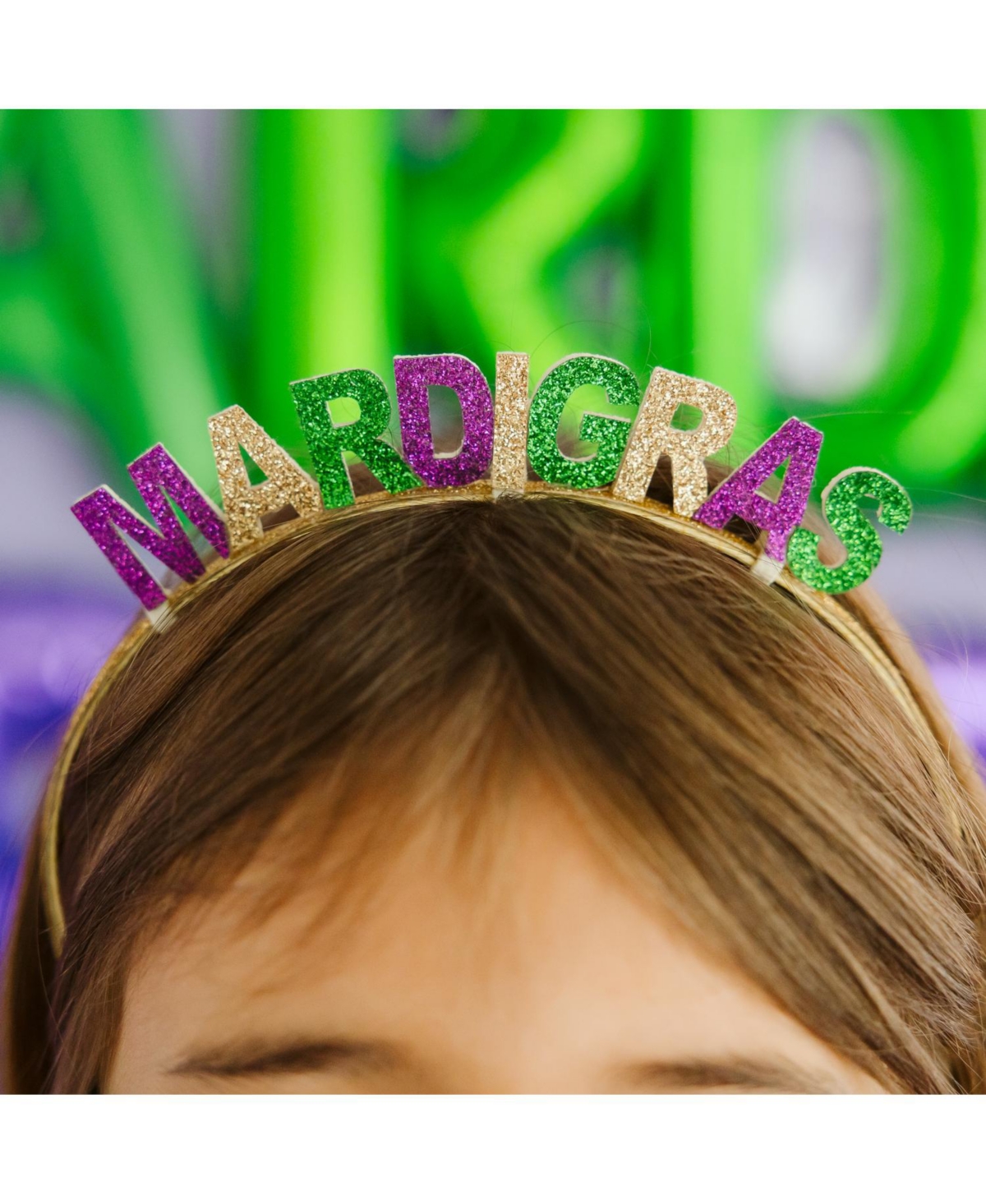 Sweet Wink Little and Big Girls Mardi Gras Tiara Headband
