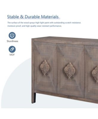 Carved Flower Door Handle for Cabinet, Living Room, Kitchen