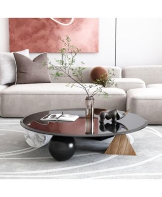 36" Tempered Glass Table Top (Black, 2/5" Thick, Beveled Edge