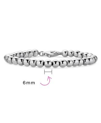 6MM Bead Ball Strand Bracelet in .925 Sterling Silver
